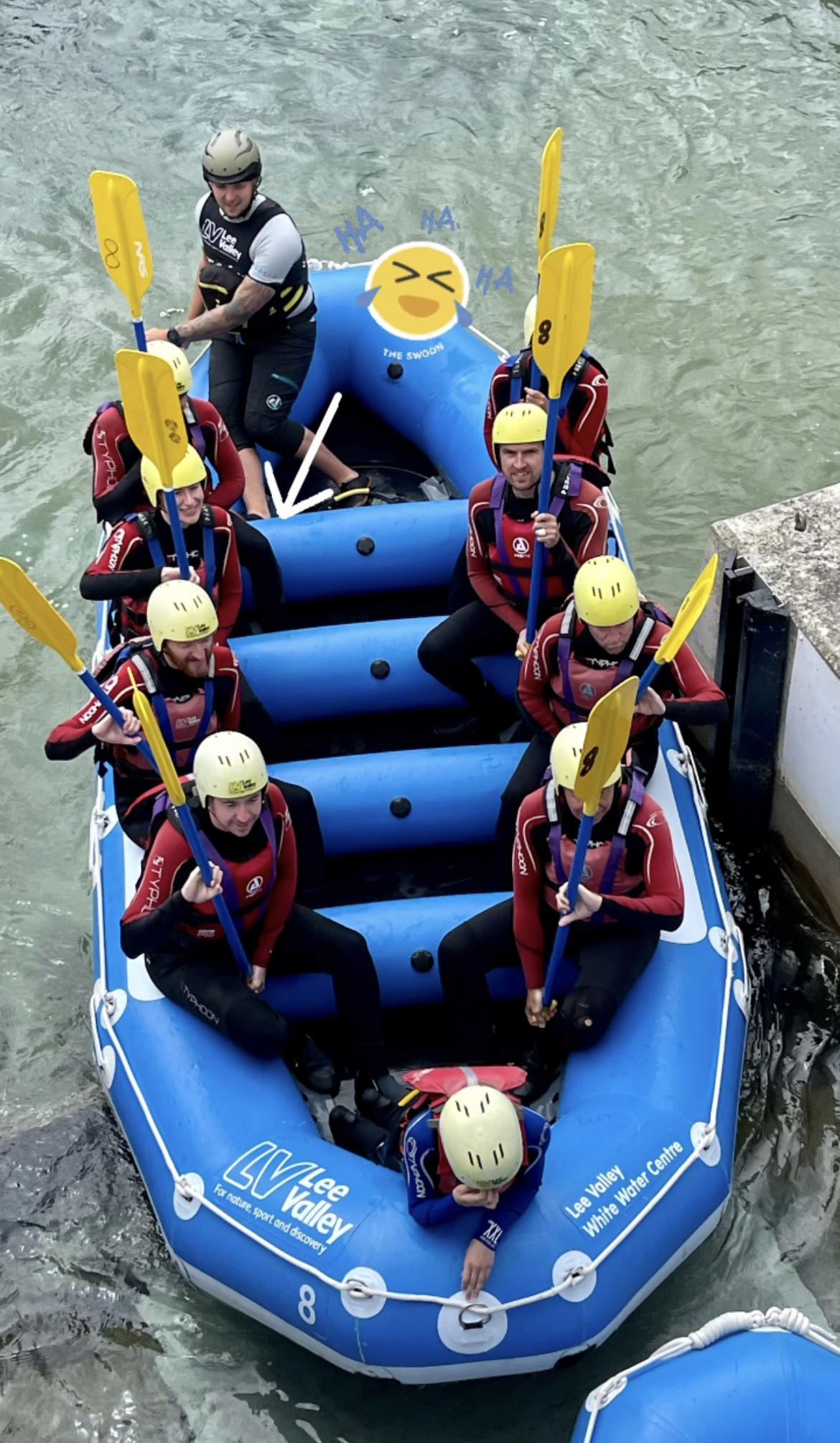 White water rafting at Lee Valley Water Centre, just outside Hertfordshire