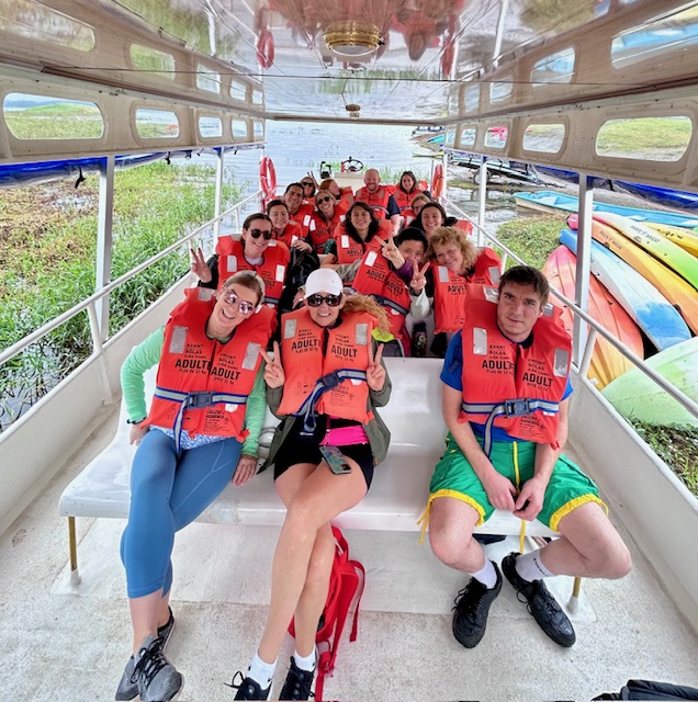boat trip on solo group tour with G Adventures