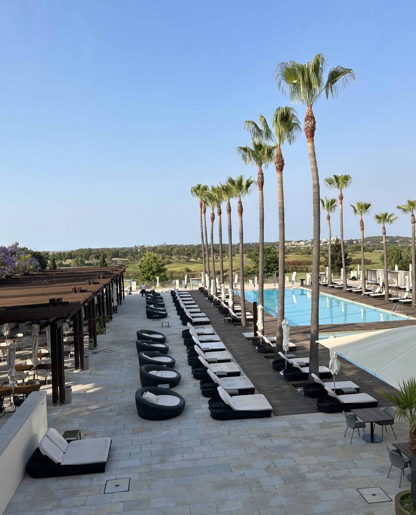 Pool view at the 5 star hotel, Anantara in Portugal
